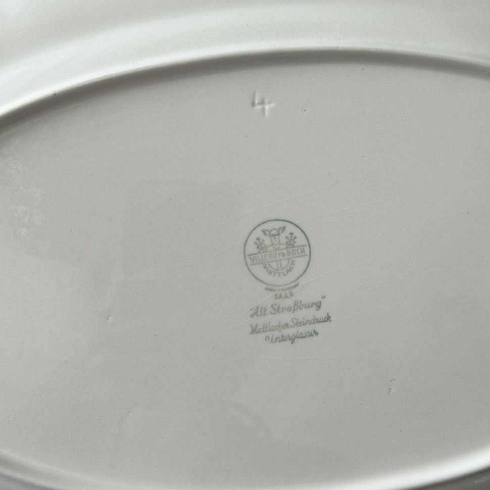 Блюдо Alt Strassburg ВиллеройБох 40 см фарфор Германия 