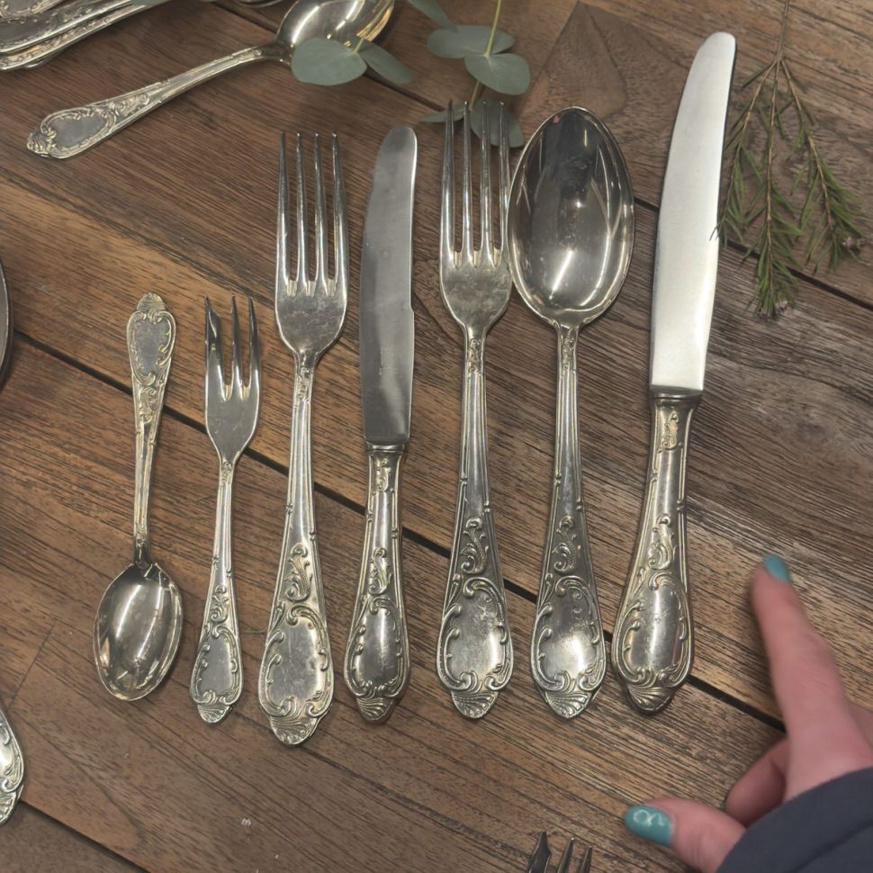 Вилка столовая 19 см серебрение Арнуво Франция