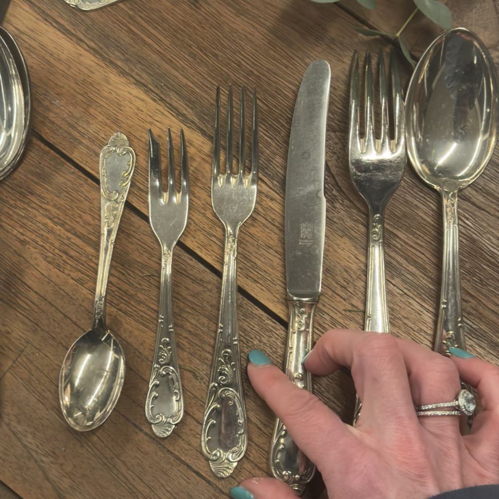 Вилка столовая 19 см серебрение Арнуво Франция