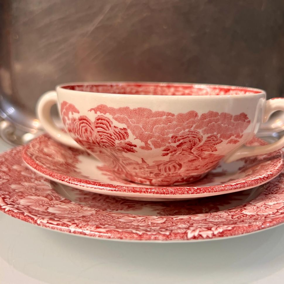 Бульонная пара Enoch Wedgwood Woodland 350 мл Англия красный