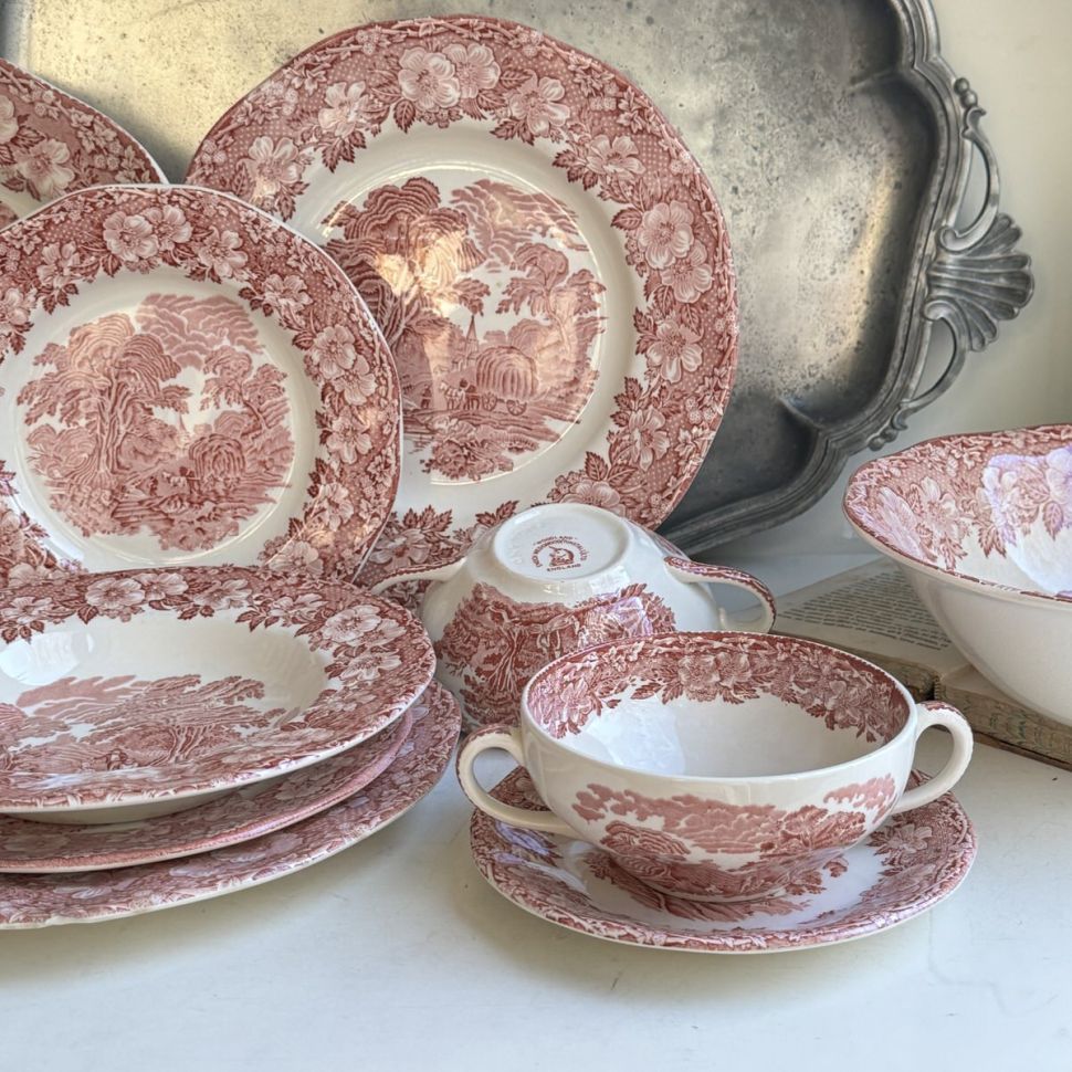 Бульонная пара Enoch Wedgwood Woodland 350 мл Англия красный