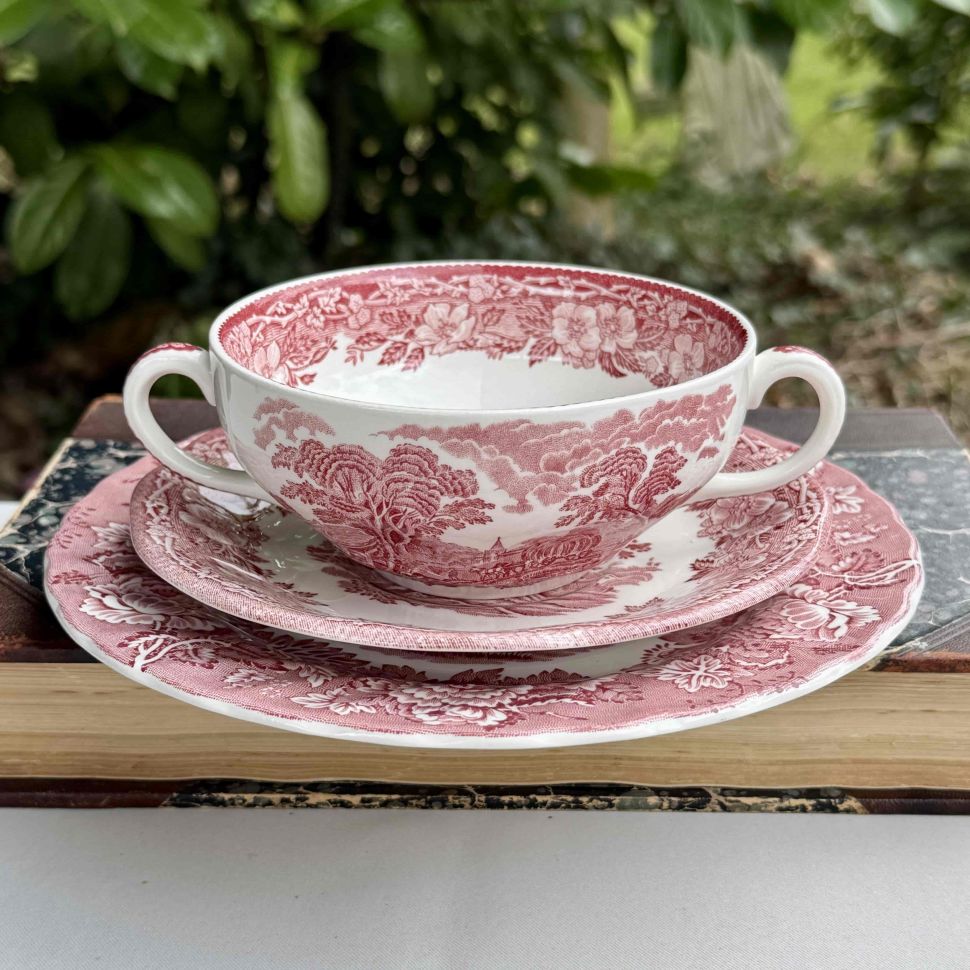 Бульонная пара Enoch Wedgwood Woodland 350 мл Англия красный