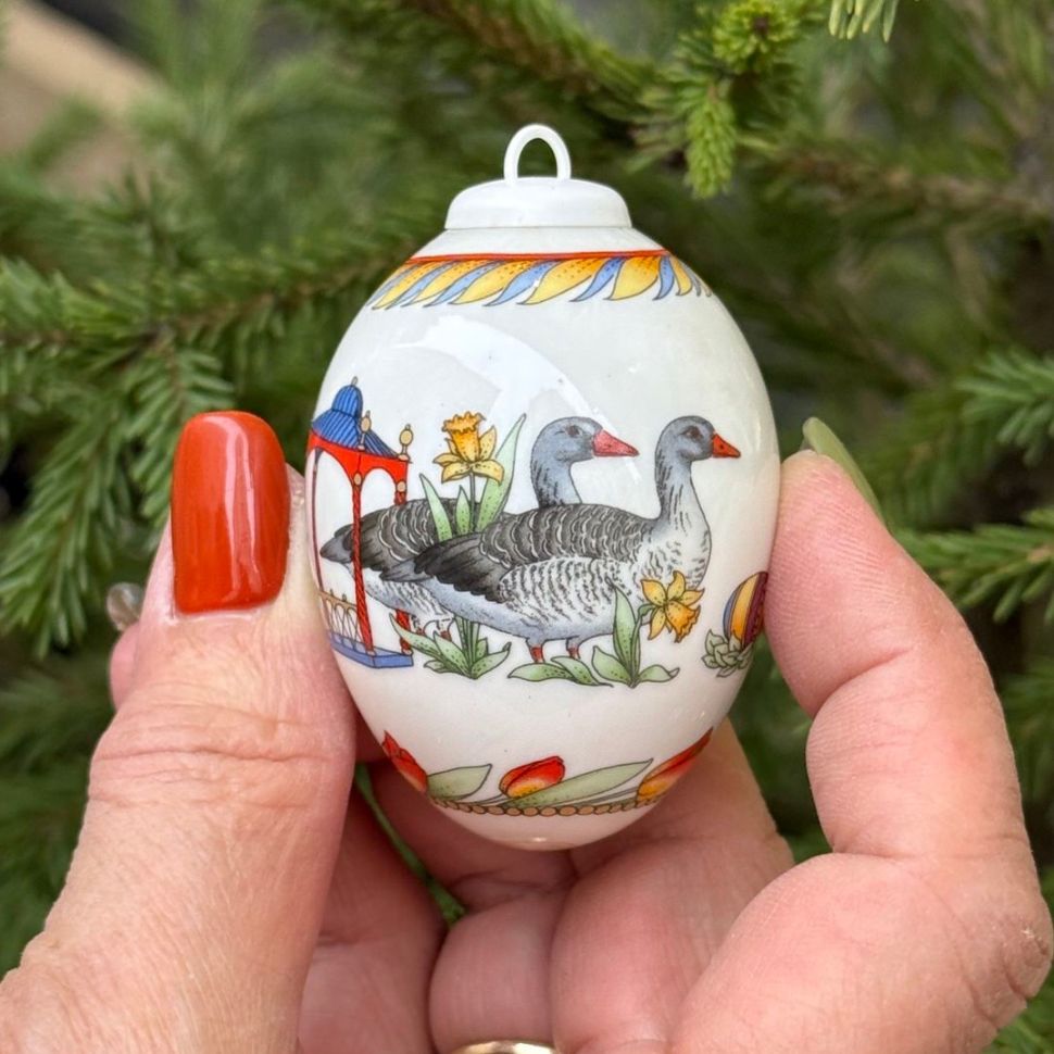 Подвес Яйцо пасхальное Hutschenreuther 7 см фарфор Германия 1996 г.