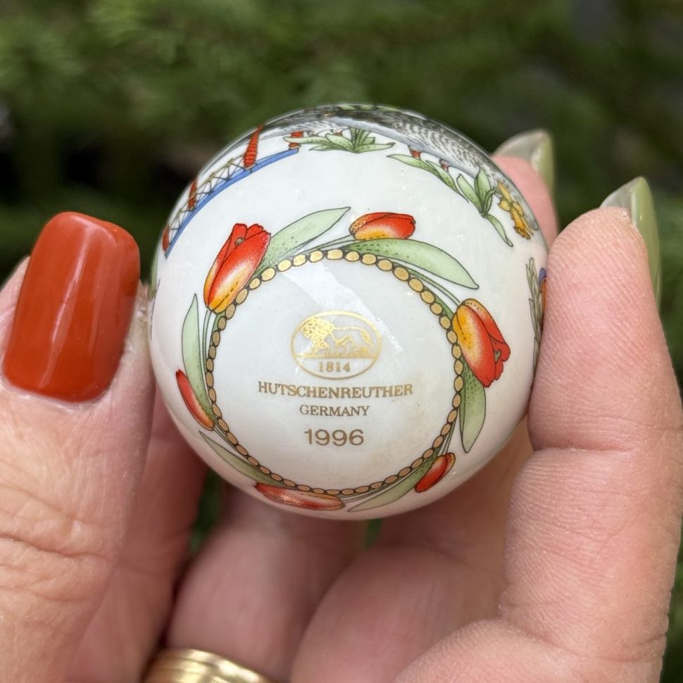 Подвес Яйцо пасхальное Hutschenreuther 7 см фарфор Германия 1996 г.