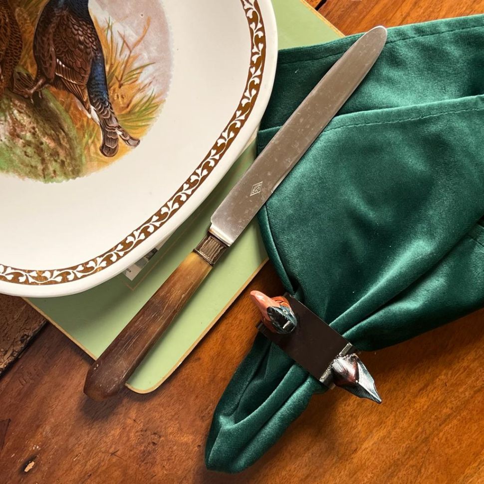 Нож столовый 24 см металл кость Франция