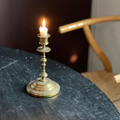 Подсвечник 19 см латунь старинная