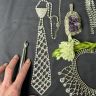 Колье-галстук 47 см серебрение хрусталь Германия