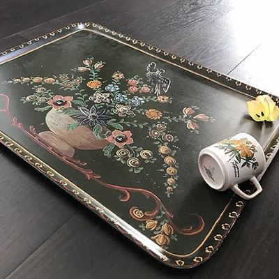 Поднос большой ручная росись