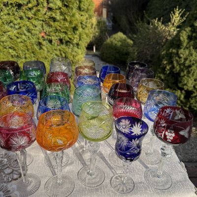 Бокал Genuine Lead Crystal синий 250 мл накладной хрусталь Германия 