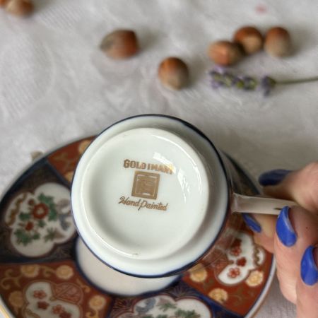 Кофейная пара Gold Imari 80 мл фарфор Япония 