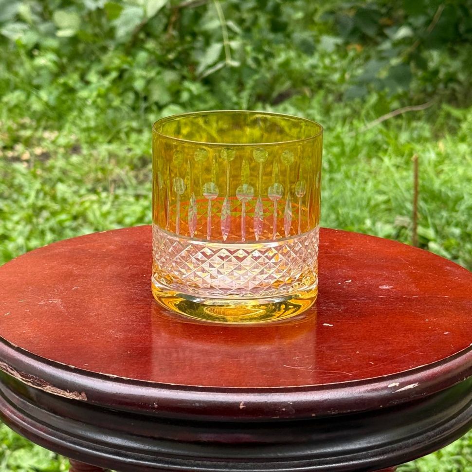 Стакан для виски набор 4 шт 450 мл цветной хрусталь Германия