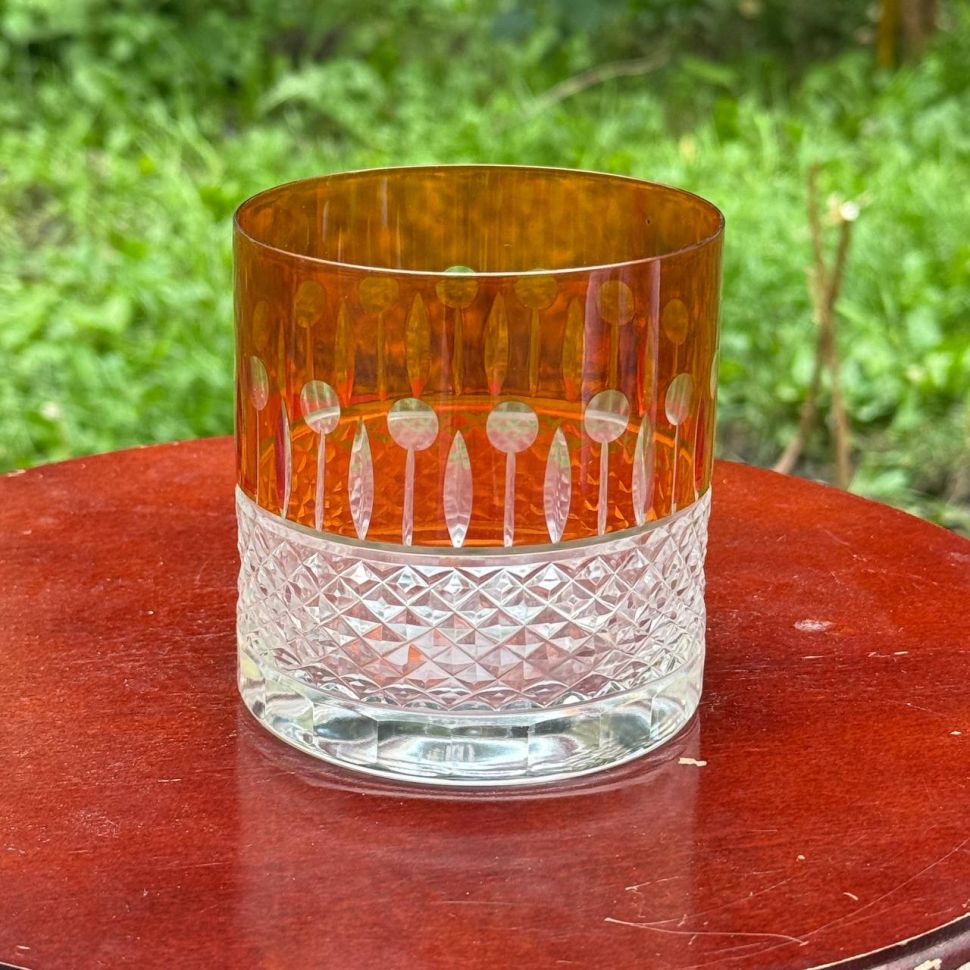 Стакан для виски набор 4 шт 450 мл цветной хрусталь Германия