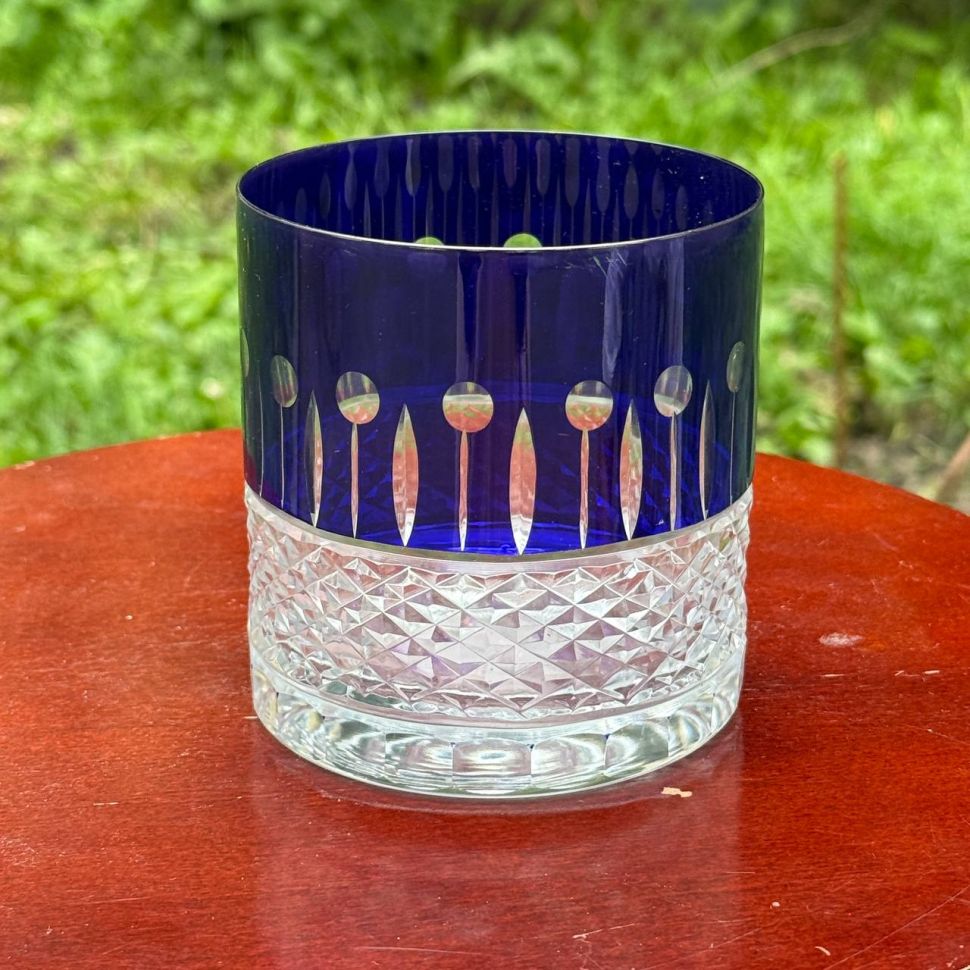 Стакан для виски набор 4 шт 450 мл цветной хрусталь Германия