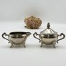 Сахарница и молочник серебрение набор 2 предмета
