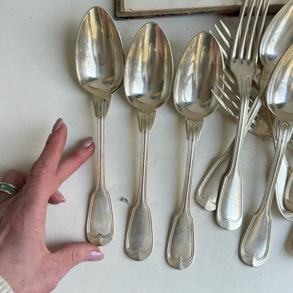 Ложка столовая 21 см Christofle серебрение Франция