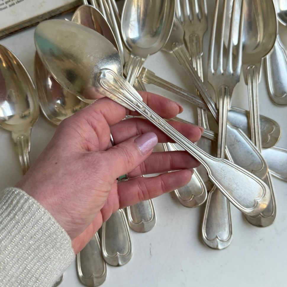 Ложка столовая 21 см Christofle серебрение Франция