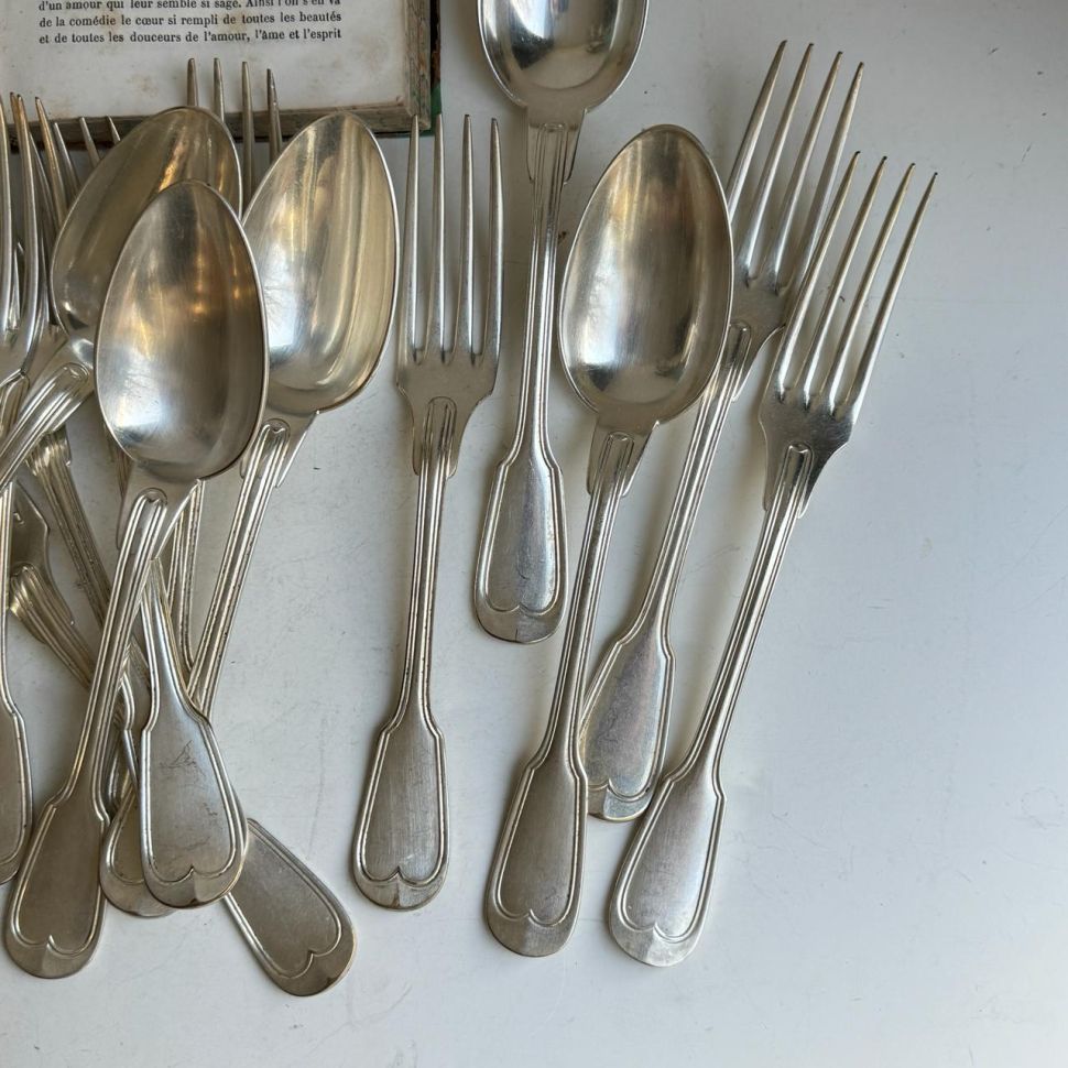 Ложка столовая 21 см Christofle серебрение Франция