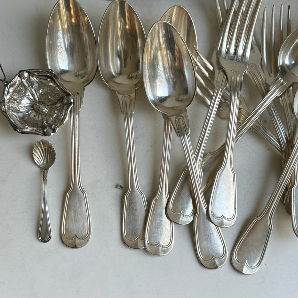 Ложка столовая 21 см Christofle серебрение Франция