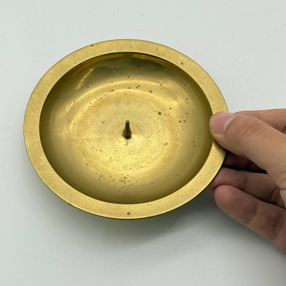 Подсвечник для большой свечи 11 см латунь