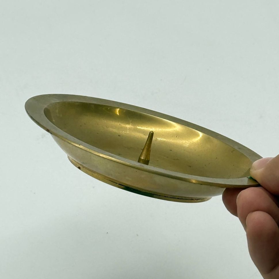 Подсвечник для большой свечи 11 см латунь