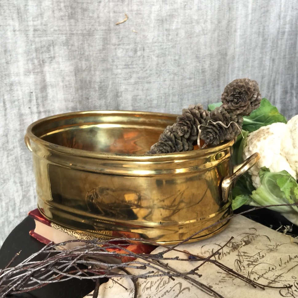 Кашпо латунь