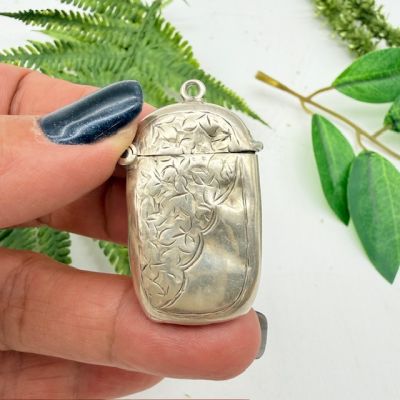 Футляр для спичек Веста 4 см серебро