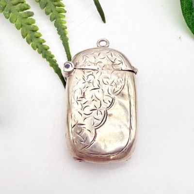 Футляр для спичек Веста 4 см серебро