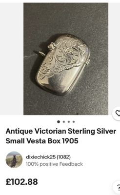 Футляр для зубочисток и спичек Веста 4 см серебро 