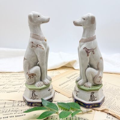 Статуэтка Борзая пара Wong Lee 25 см фарфор