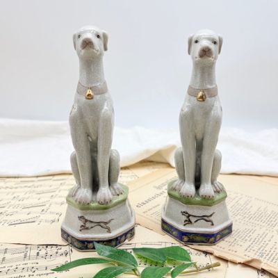 Статуэтка Борзая пара Wong Lee 25 см фарфор