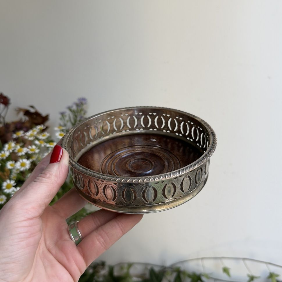 Подставка под бутылку 13 см серебрение Франция