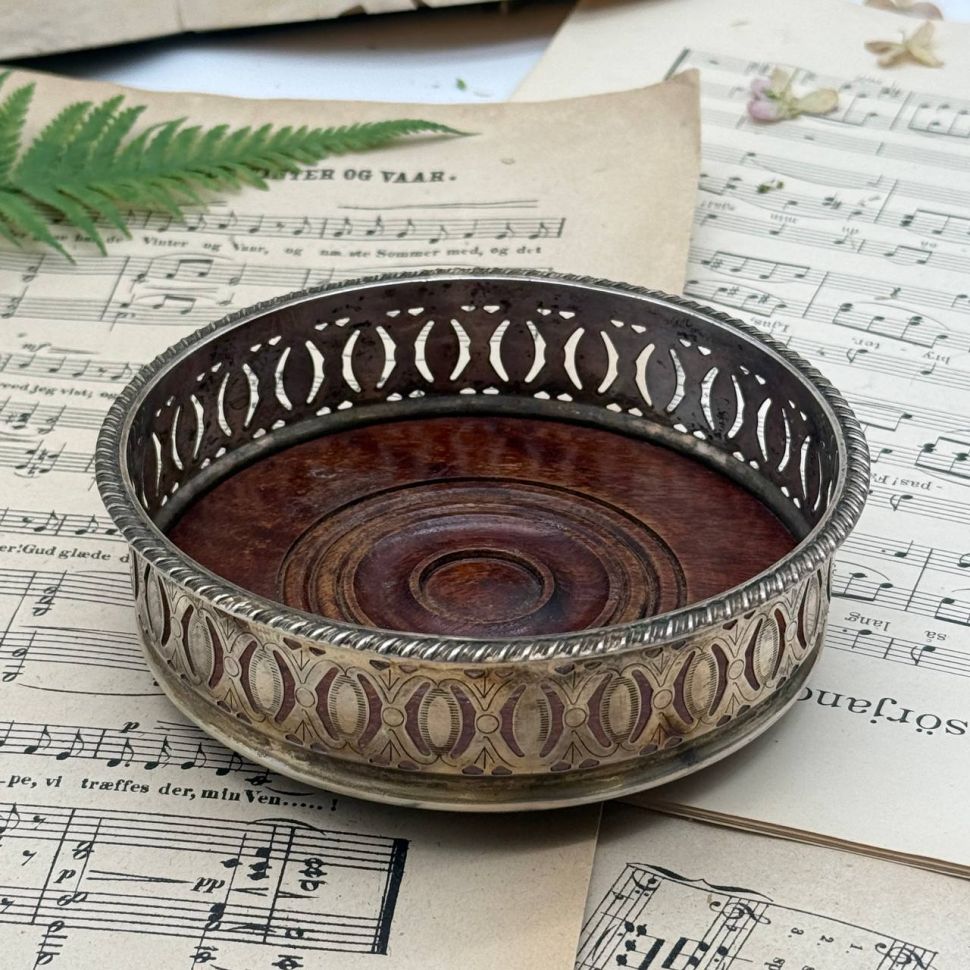 Подставка под бутылку 13 см серебрение Франция