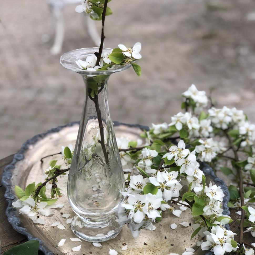 Ваза Цветы 27 см хрусталь Швеция