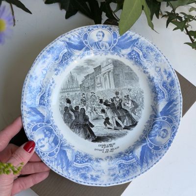 Тарелка Maastricht Petrus Regout 22 см Голландия 1870 г.г.