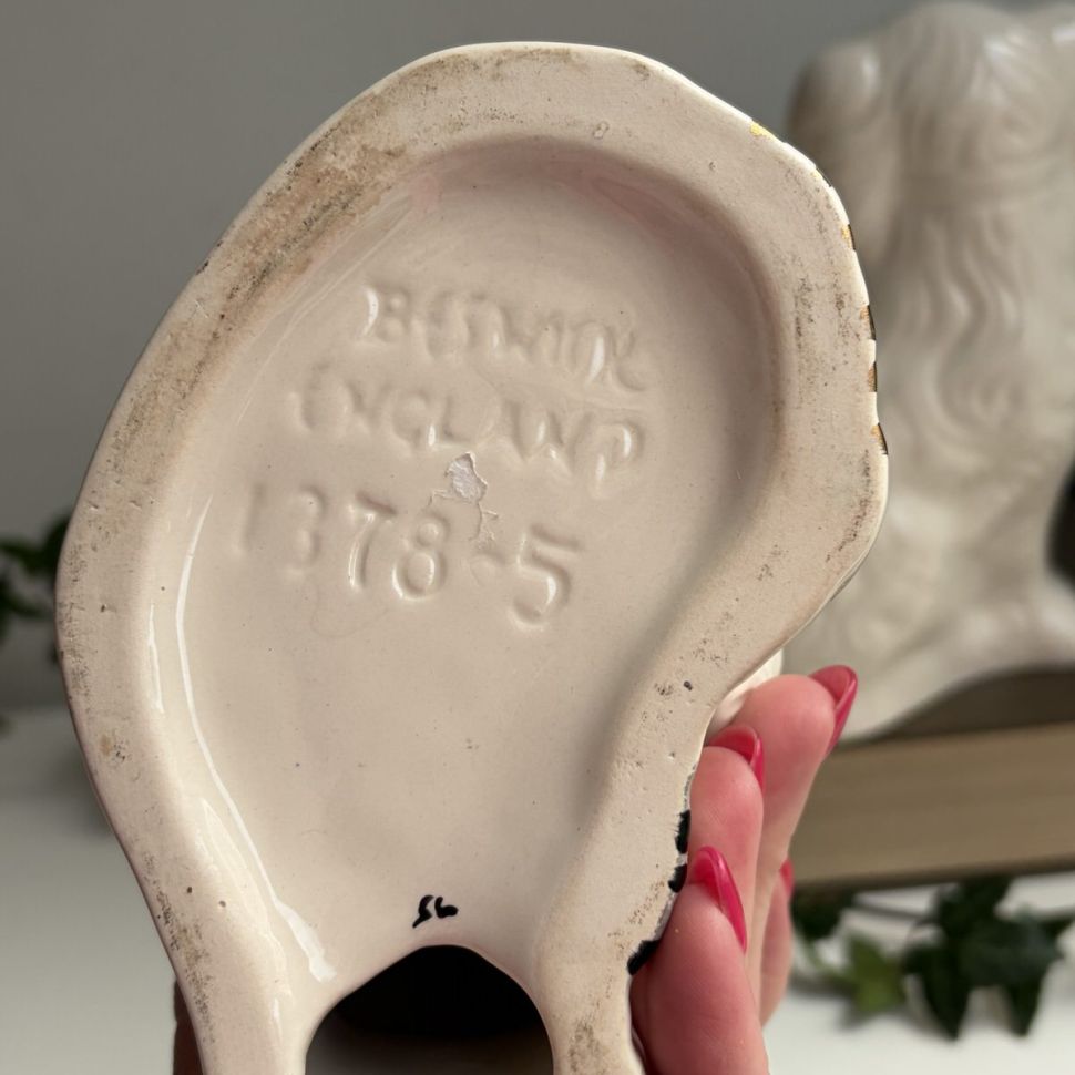 Статуэтка собачки каминные пара викторианские Staffordshire 33 см фарфор Англия 