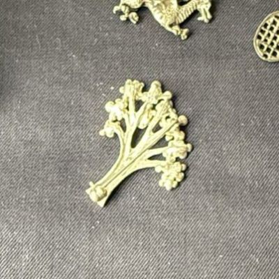 Брошь Дерево 2,8 см серебро