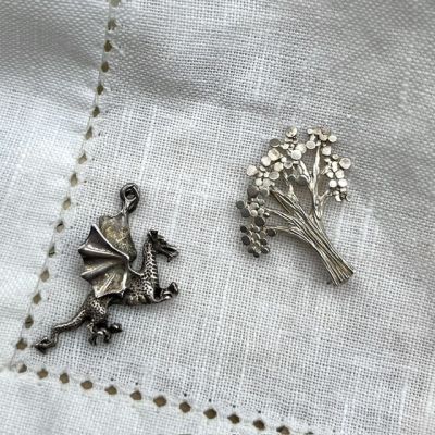 Брошь Дерево 2,8 см серебро