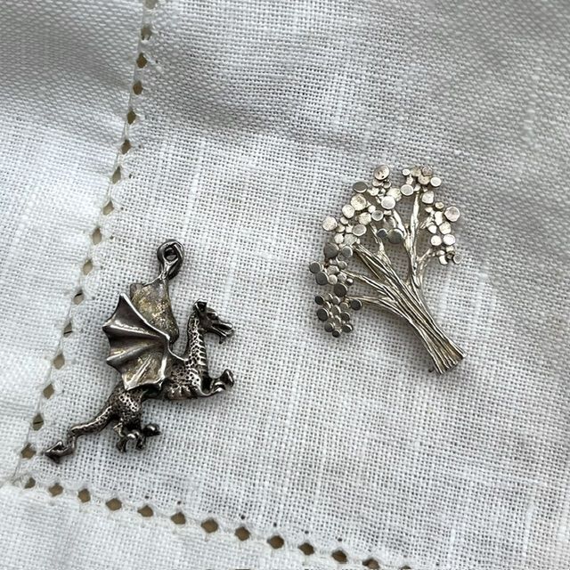 Брошь Дерево 2,8 см серебро