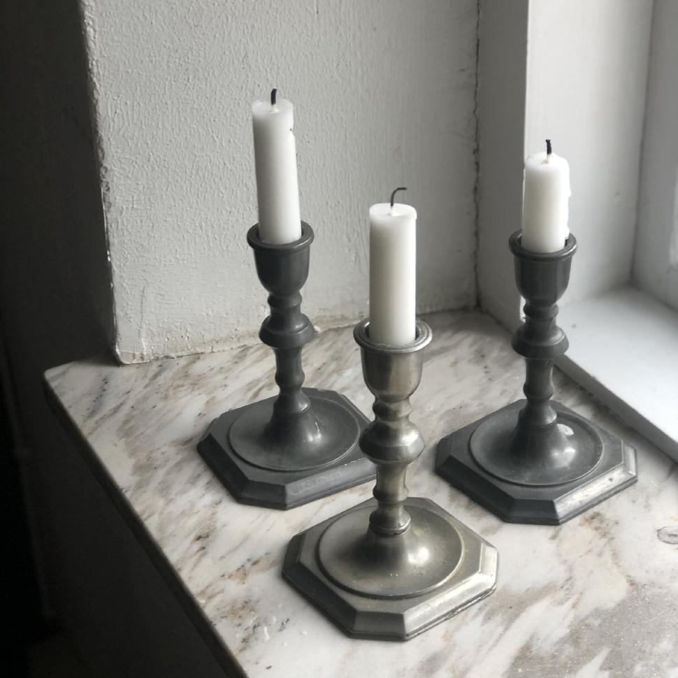 Подсвечник на одну свечу 13 см олово