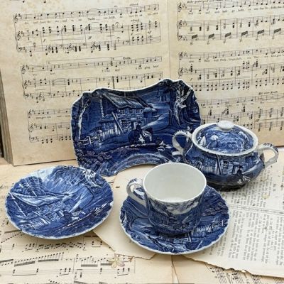Сет с изъянами James Kent Old Foley Staffordshire 5 предметов Англия