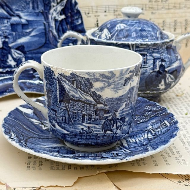 Сет с изъянами James Kent Old Foley Staffordshire 5 предметов Англия