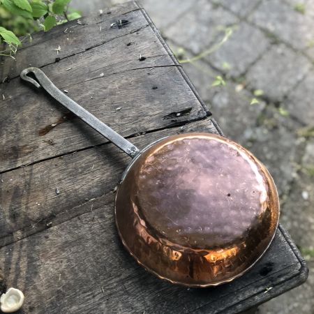Сковородка рельефная медь Швеция  20 см 