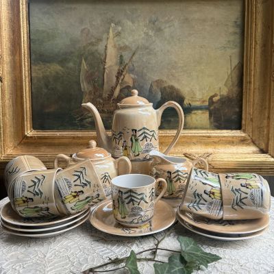 Сахарница Гейши 14 см фарфор Япония