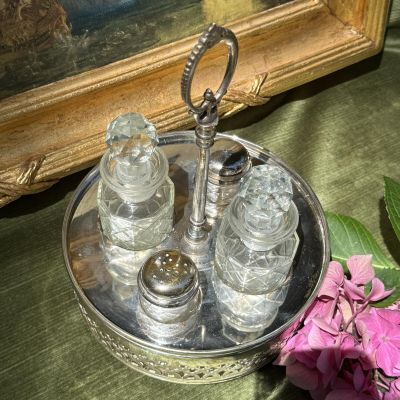 Круэт латунь серебрение хрусталь