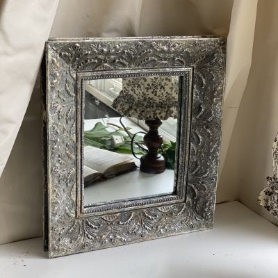 Зеркало 33х38 см ажурная рама дерево металл
