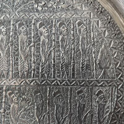 Рюмка 30 мл поднос набор 7 предметов латунь серебрение