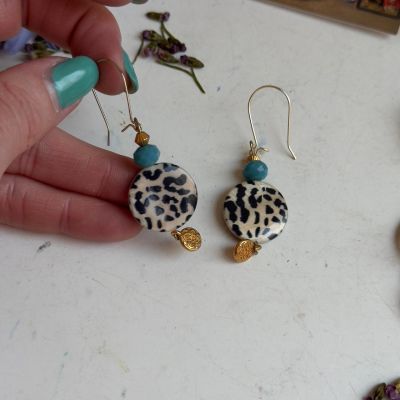 Серьги в этническом стиле 7 см