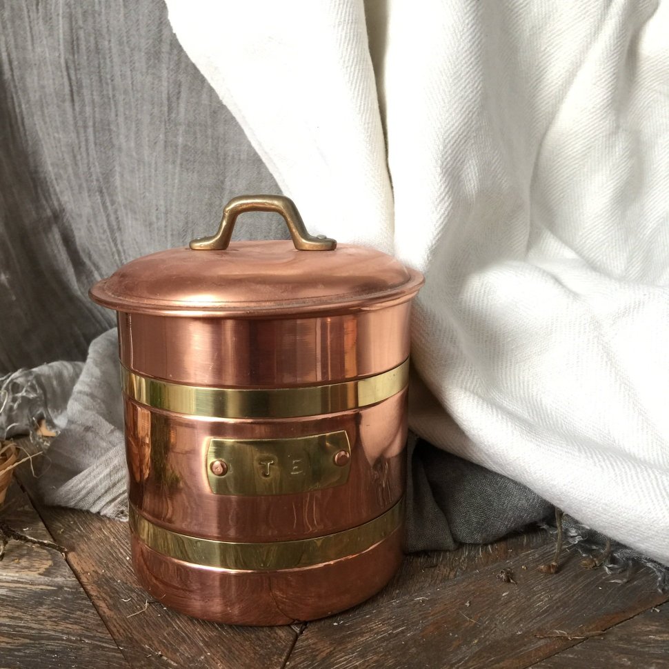 Банка с крышкой ТE медь