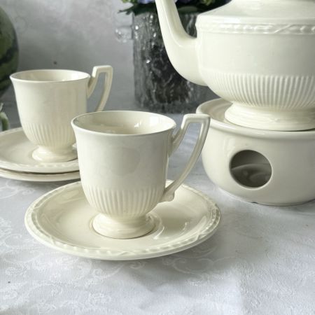 Кофейная пара Recamier Royal Creamware 160 мл фарфор Англия   
