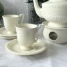 Кофейная пара Recamier Royal Creamware 160 мл фарфор Англия   
